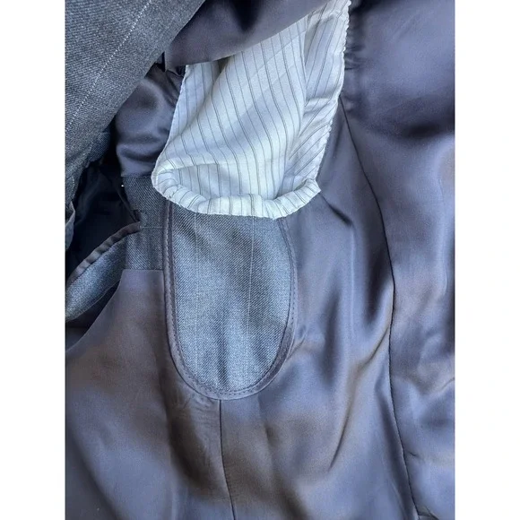 Lord's Tailor Custom Tailored Sport Coat Gray Pinstripe Super 120's Wool 44R